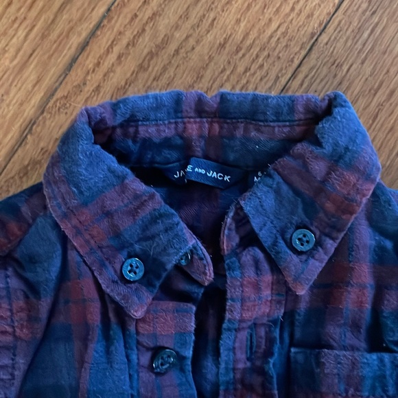Janie and Jack | Plaid Buttondown 6-12M - Picture 2 of 3